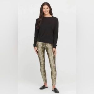 NWT Spanx Faux Leather Shaping Leggings
